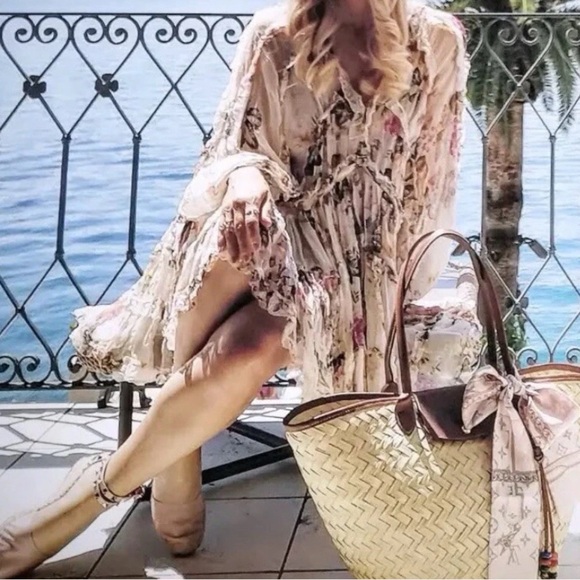 ZIMMERMANN Brighton Frill Billow Floral Georgette Minidress Size AU 2 / US M (8) - Picture 2 of 11